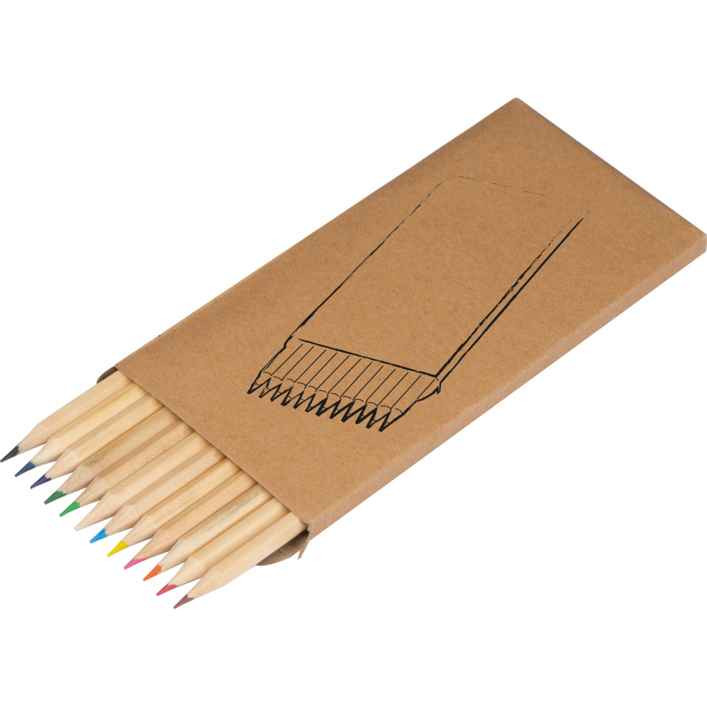 Logo trade promotional item photo of: 12-piece crayon set MENORCA