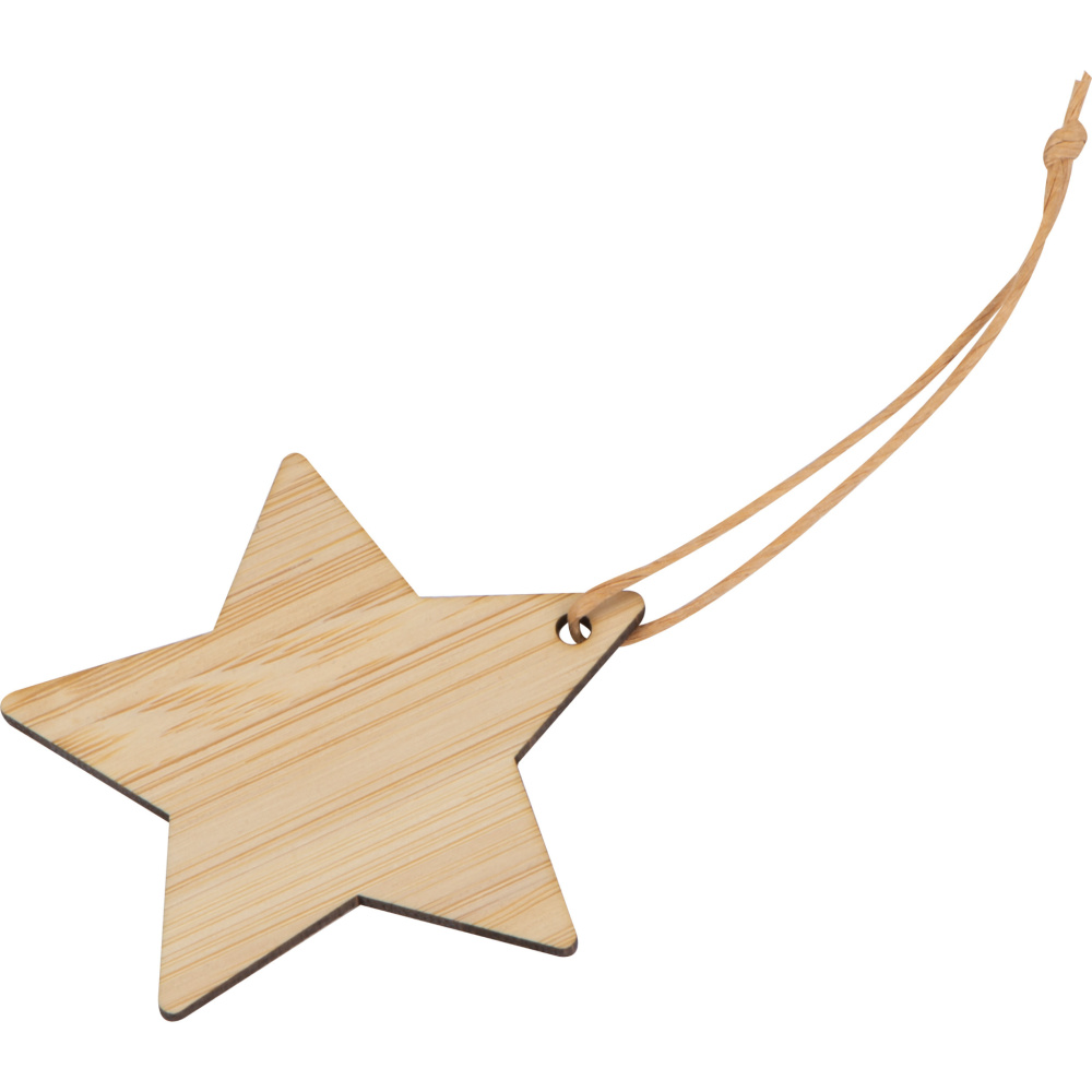 Logo trade corporate gifts image of: Bamboo star pendant FOGGIA