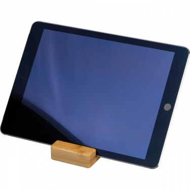 Logotrade promotional merchandise image of: Bamboo smartphone holder SAN SEBASTIAN