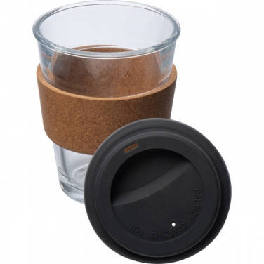 Logotrade promotional merchandise picture of: Glass drinking cup WROCŁAW 350ml