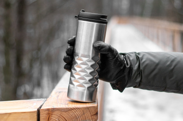 Logo trade advertising product photo of: Thermal stainless steel mug SANTANDER 500 ml