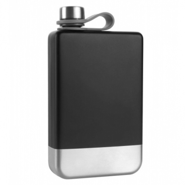 Logotrade advertising product picture of: Hip flask HALTI Schwarzwolf
