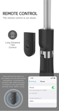 Logo trade promotional merchandise photo of: Selfie stick with tripod, K06