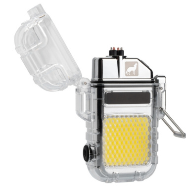 Logo trade promotional merchandise image of: Electrical lighter CALBUCO Schwarzwolf