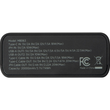 Logotrade advertising product picture of: Power bank 20 000 mAh MARABELLA MoLu