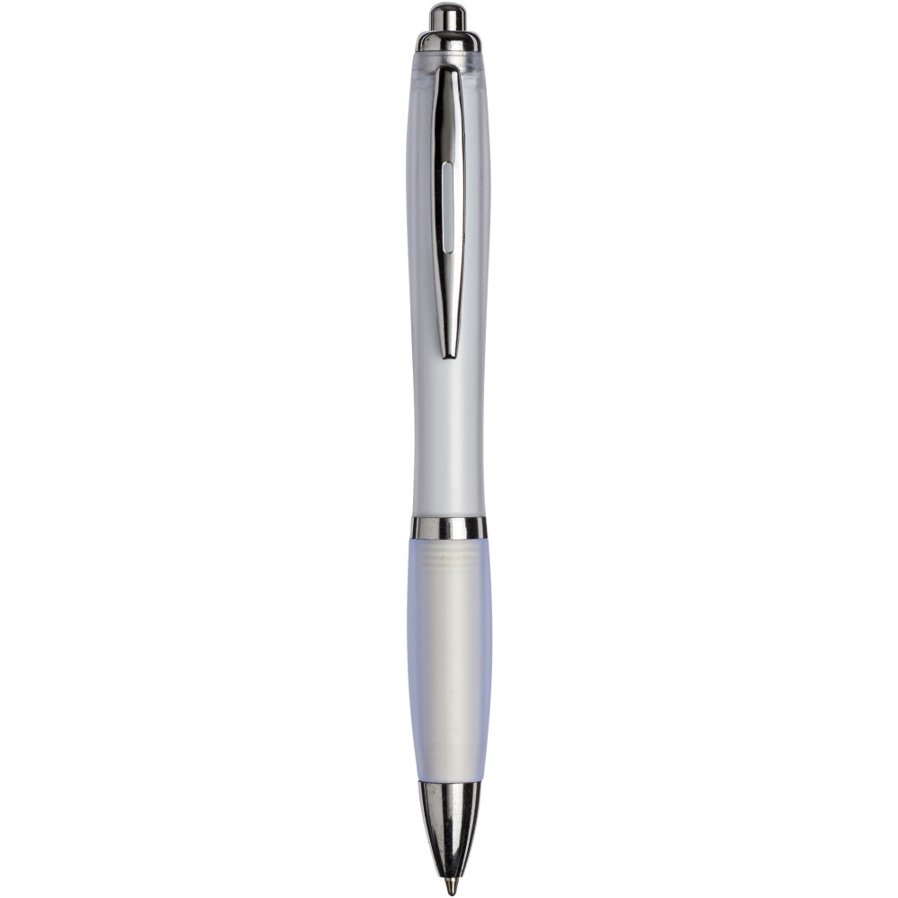 Logotrade promotional merchandise image of: Curvy ballpoint pen with frosted barrel and grip