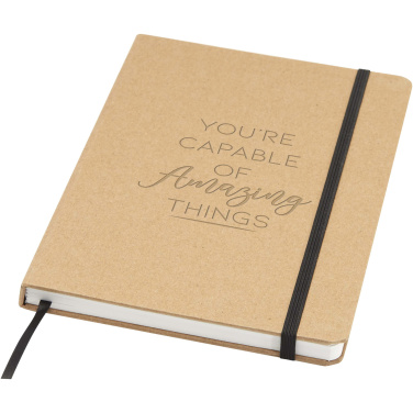 Logo trade promotional merchandise picture of: Holm A5 stone paper hard cover notebook with lined pages