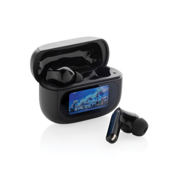 Logo trade corporate gift photo of: Airtune RCS recycled plastic ANC earbuds with touch screen