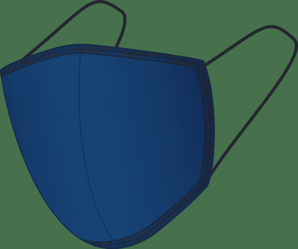 Logotrade corporate gift image of: BLACK-BLACK cotton face mask 140123000