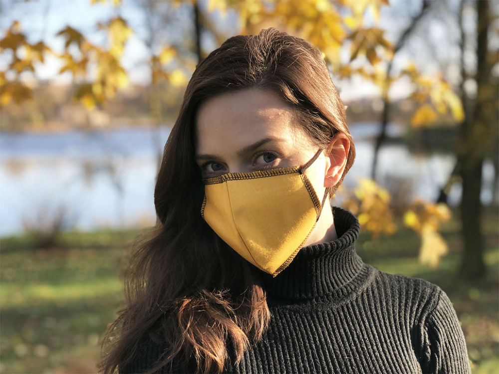 Logo trade business gifts image of: BLACK-BLACK cotton face mask 140116500