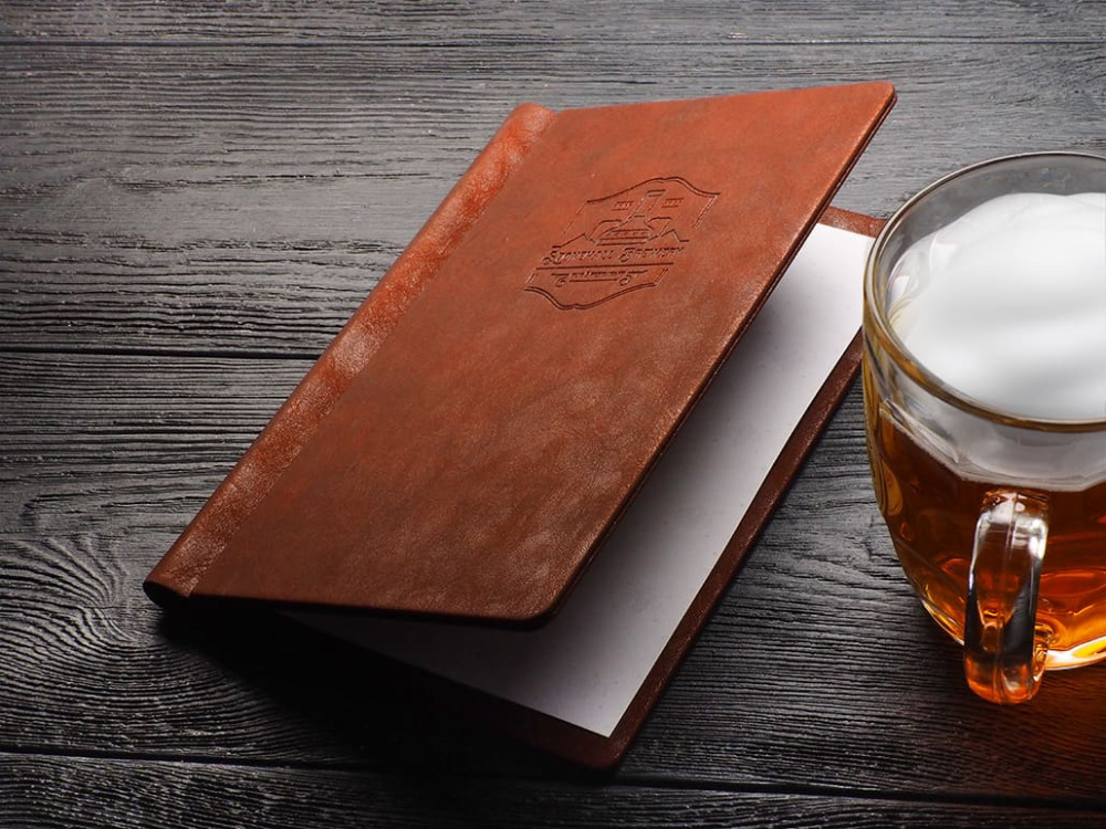 Logo trade business gift photo of: Menu cover 2048325