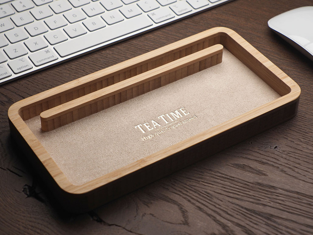 Logo trade corporate gifts picture of: Wooden desk organiser 1850292