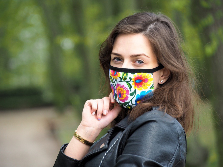 Logo trade promotional merchandise photo of: MARS cotton mask (size M) 1379165