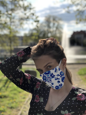 Logotrade promotional merchandise image of: VENUS PRO cotton face mask with a pocket an HEPA filter 1378165