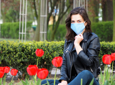 Logo trade promotional gift photo of: VENUS PRO cotton face mask with a pocket an HEPA filter 1378165