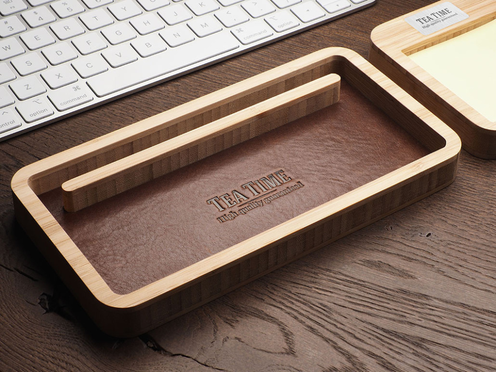 Logotrade corporate gift image of: Wooden desk organiser 1852292