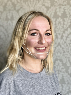 Logo trade promotional gifts image of: ATENA clear face shield-mask for mouth and nose 1461162