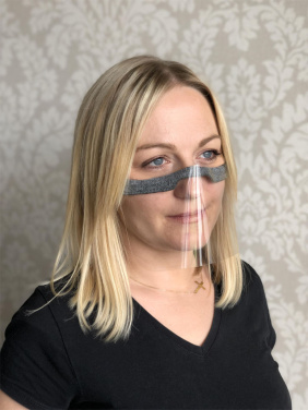 Logo trade corporate gifts image of: KALIPSO clear face shield-mask for mouth and nose 1447162