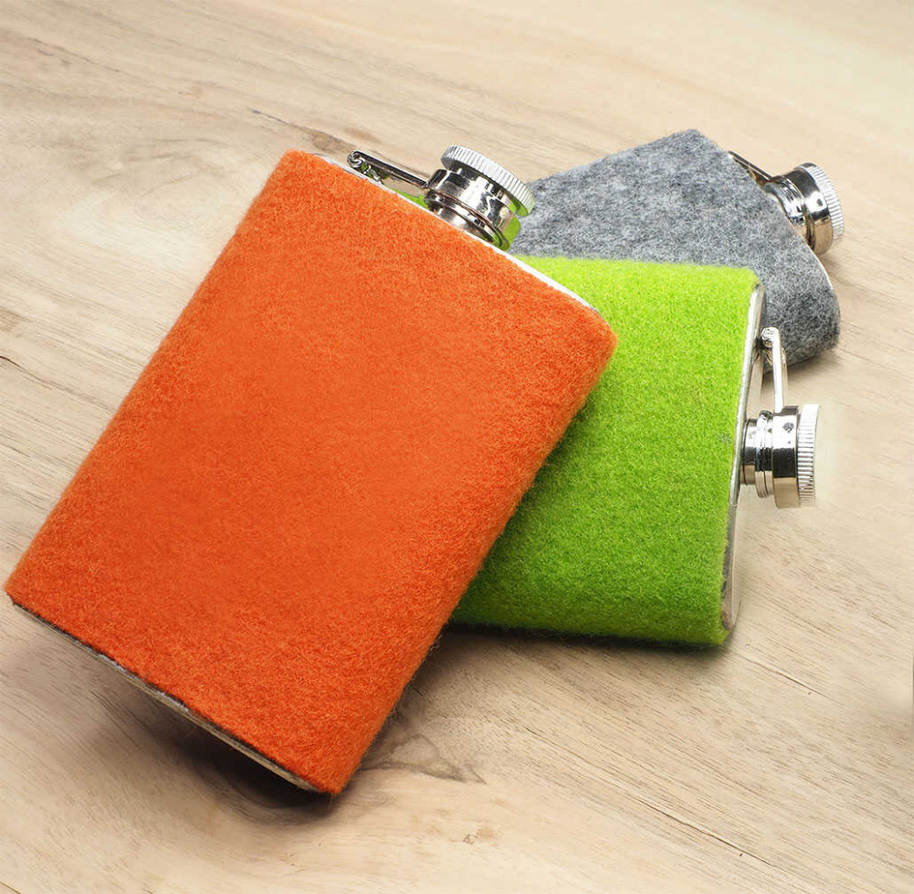 Logo trade business gifts image of: Hip flask 425139