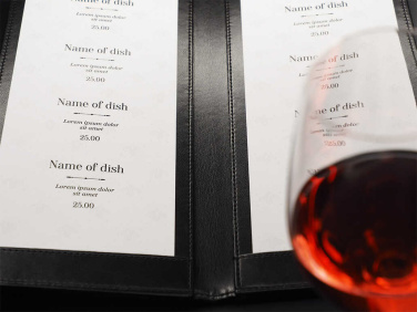 Logo trade corporate gifts image of: Menu cover 1062270