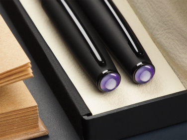 Logo trade promotional merchandise image of: Amethyst Pen set  1288036