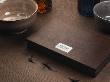 Logo trade promotional merchandise image of: Wooden bill box 1816121