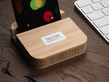 Logo trade promotional merchandise image of: Wooden telephone stand 1847292