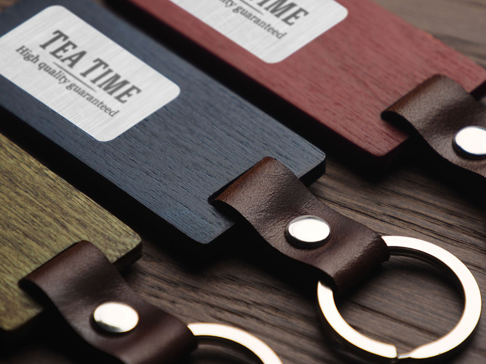 Logotrade promotional giveaway image of: Wooden keyring 1853121