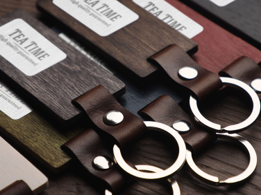 Logo trade promotional giveaway photo of: Wooden keyring 1853121