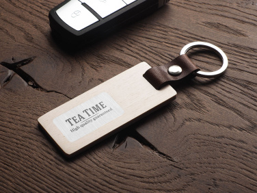 Logo trade corporate gifts picture of: Wooden keyring 1853121