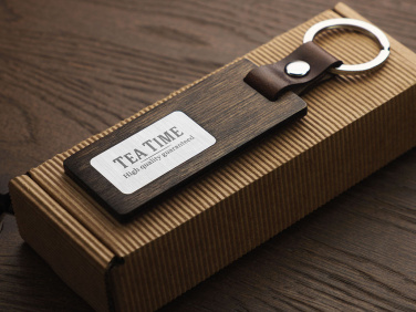 Logotrade promotional item image of: Wooden keyring 1853121