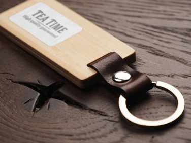 Logo trade promotional product photo of: Wooden keyring 1853292