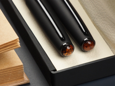 Logotrade promotional item picture of: Amber Pen set  1235036