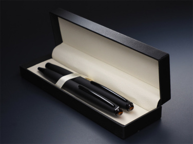 Logo trade promotional giveaways image of: Amber Pen set  1235036