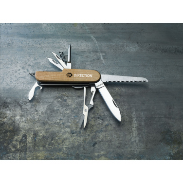 Logo trade promotional giveaways image of: Beechwood Pocket knife