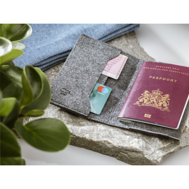 Logo trade promotional gifts picture of: Identify GRS RPET Felt passport holder
