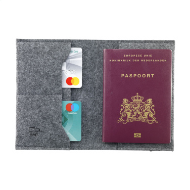 Logo trade promotional gifts picture of: Identify GRS RPET Felt passport holder