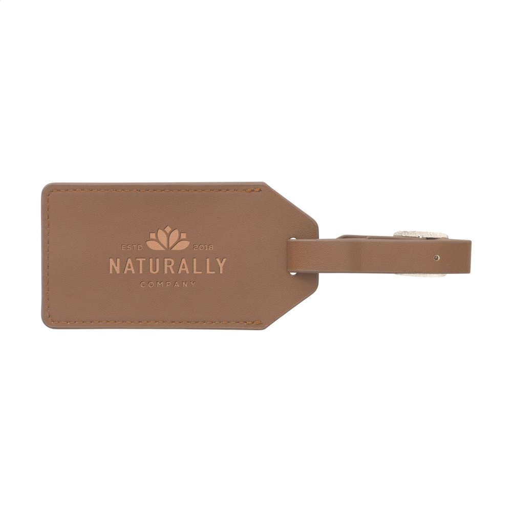 Logo trade promotional merchandise photo of: Vegan Pineapple Leather Luggage Tag