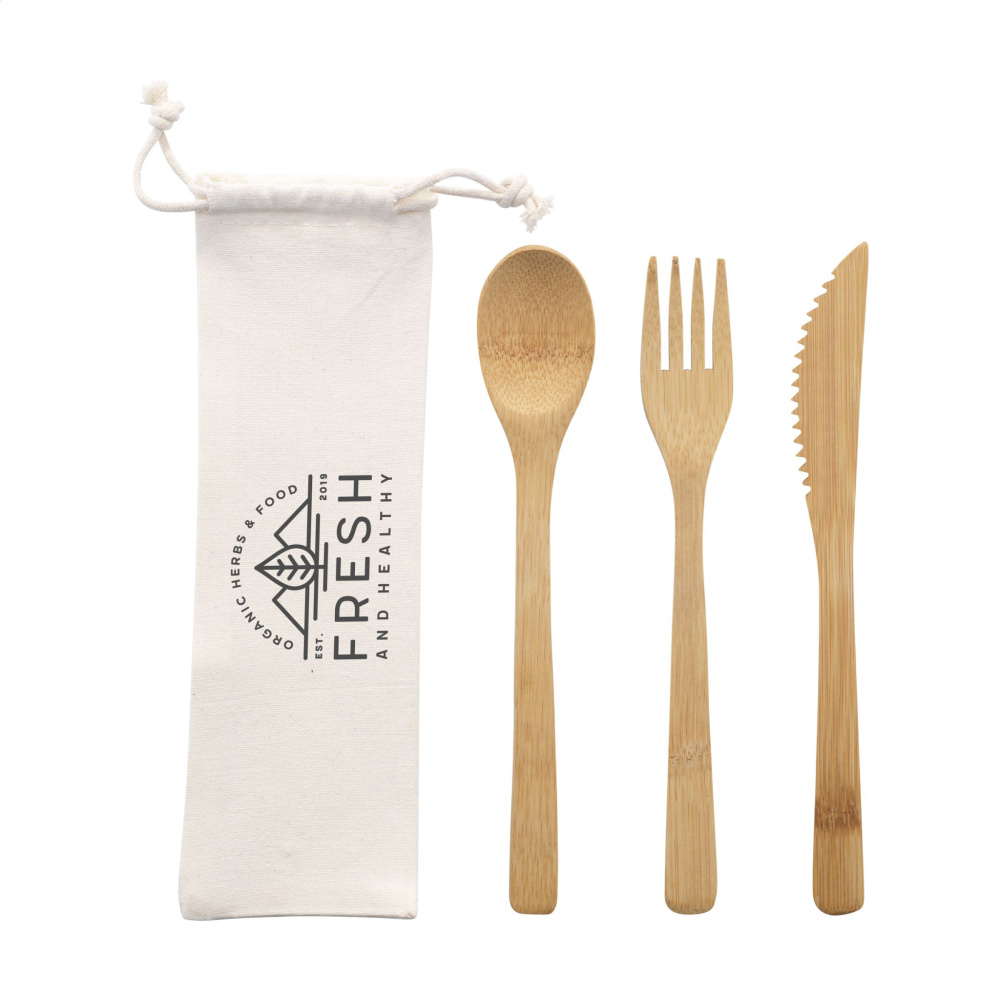 Logo trade corporate gift photo of: Bambu Cutlery Set
