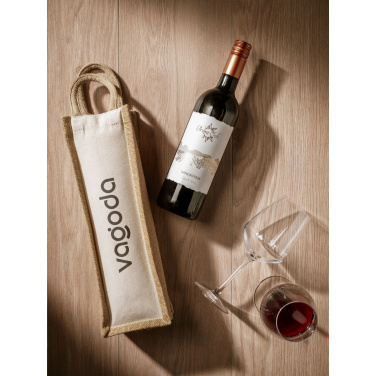 Logotrade advertising product image of: Jute Canvas Wine Bag