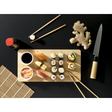 Logotrade promotional product image of: Temaki Bamboo Sushi Tray gift set
