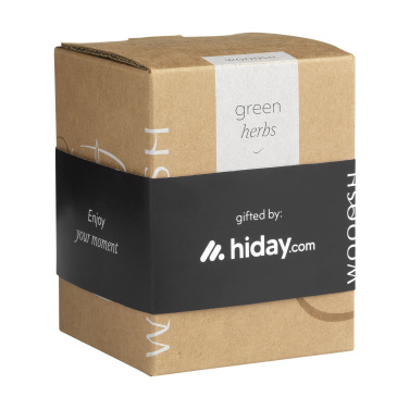 Logo trade promotional merchandise image of: Wooosh Scented Candle Green Herbs