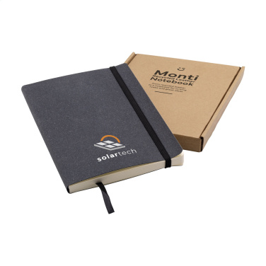 Logo trade promotional items picture of: Monti Recycled Leather - Paper Notebook A5