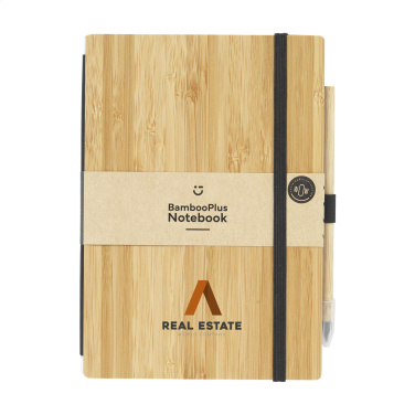 Logo trade corporate gift photo of: BambooPlus Paper Notebook A5 - Inkless Pen