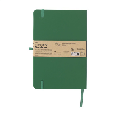 Logo trade promotional item photo of: Recycled GRS PU Paper Notebook A5