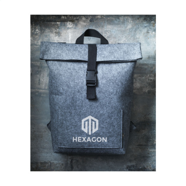 Logo trade promotional giveaways image of: Nolan GRS RPET Felt backpack