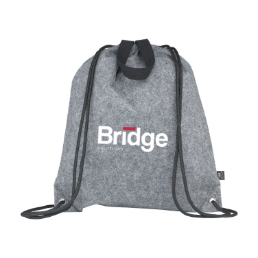 Logo trade promotional gift photo of: GRS RPET Felt PromoBag Plus backpack