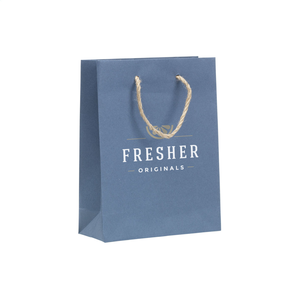 Logo trade business gifts image of: Leaf It Bag recycled with jeans fibres (180 g/m²) S