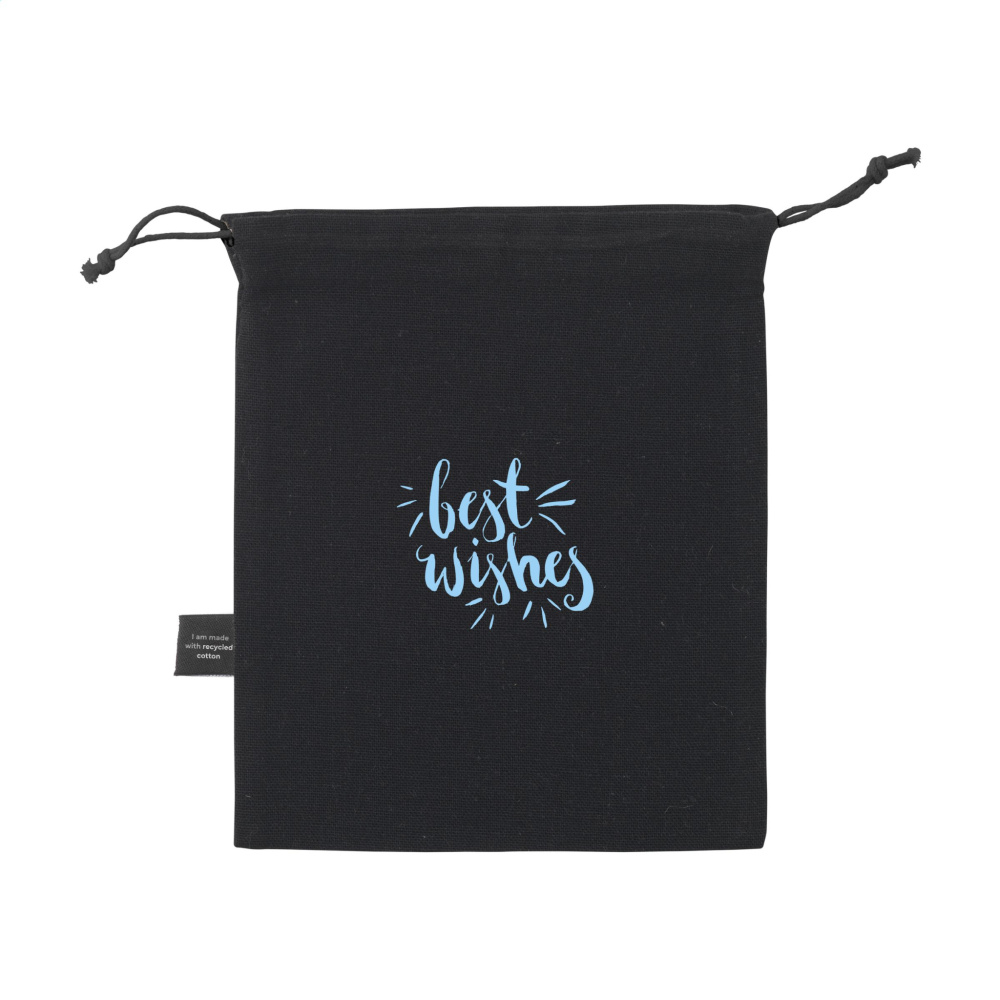 Logo trade promotional merchandise image of: Gift Pouch GRS Recycled Cotton (150 g/m²) S