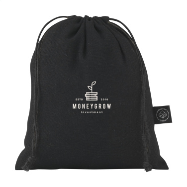 Logo trade business gifts image of: Gift Pouch GRS Recycled Cotton (150 g/m²) S